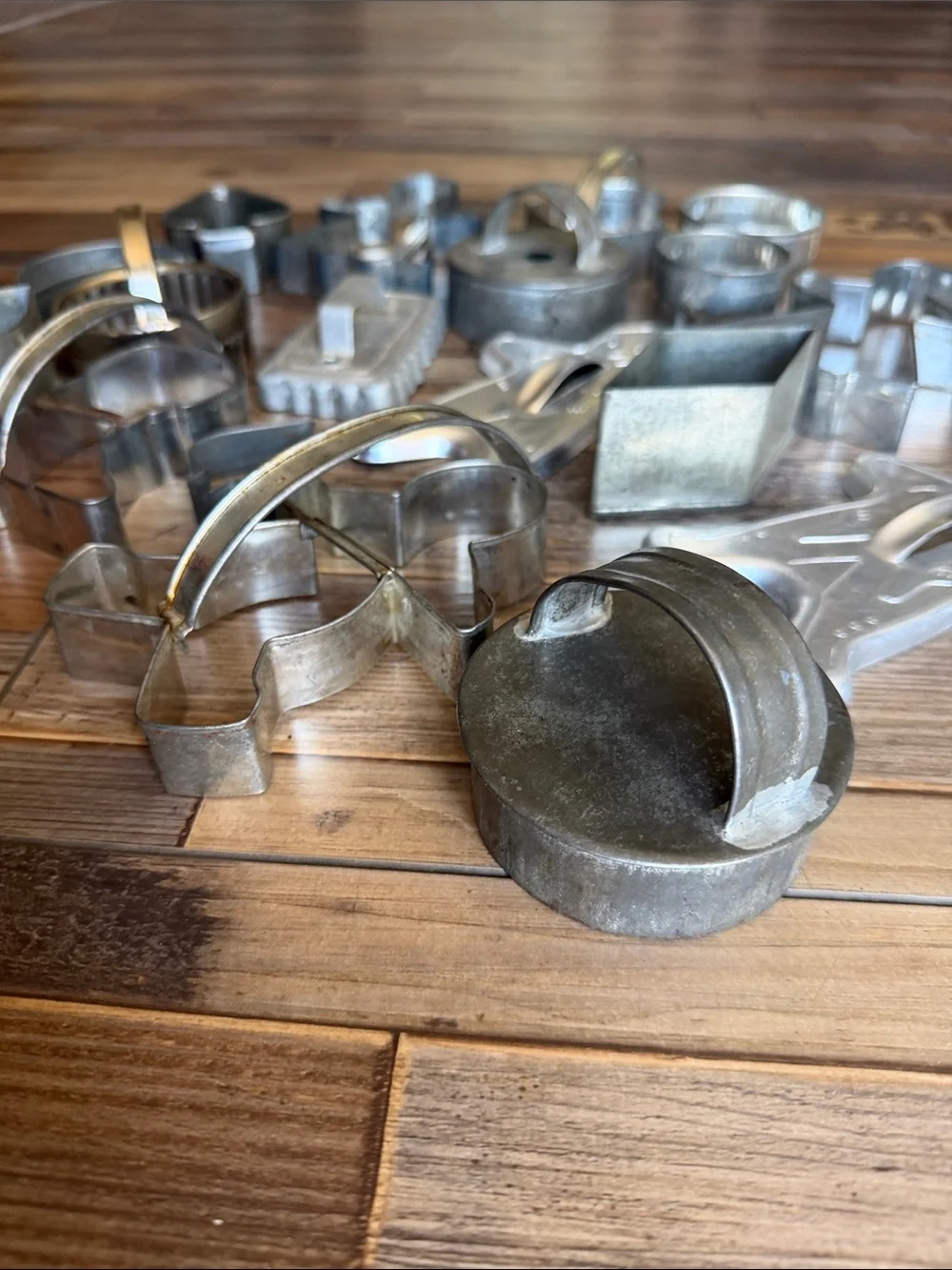 Vintage Metal Cookie Cutter Set - Assorted Shapes in Silver